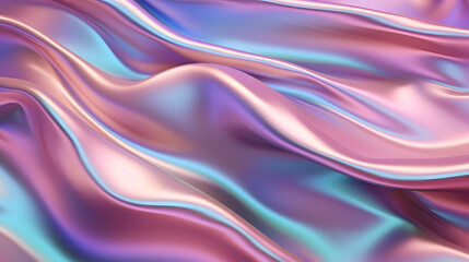 Abstract iridescent holographic cloth background.