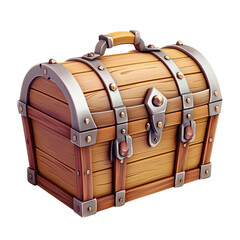 Pirate closed chest, cut out - stock png.