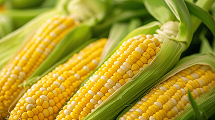 Organic Corn Close-Up: Fresh and Golden Harvest