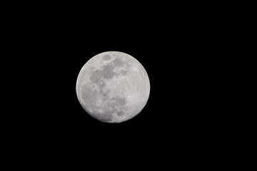 Full moon in the dark sky during night time, Great super moon in sky