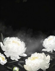 芍薬の花のイラスト素材