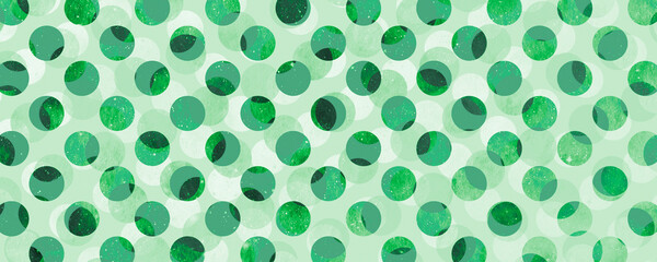 Pattern of shapes for background with green dots