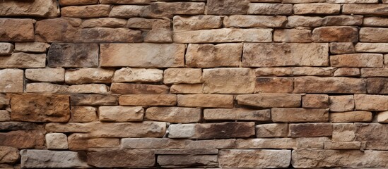 Rustic Stone Wall Texture with Varied Bricks