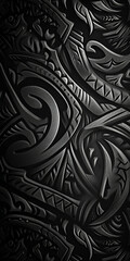 A black wallpaper with a stylish tribal print, representing an adventurous spirit