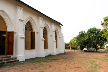 St John’s Anglican Church, also known as English Church, was built in 1869 CE using an endowment from Sir Edward Brennan, a Master Attendant at Thalassery Port.