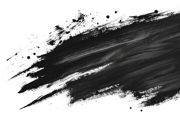 A black and white photo capturing the essence of a brush stroke. Perfect for adding a touch of artistic elegance to any project