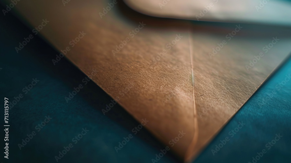 Poster A detailed view of a piece of paper placed on a table. Suitable for various applications