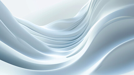 Obraz premium Abstract Flowing Wave. Smooth Tranquil Movement, Swirl and Soft Waves on a Minimalistic White Background with a Modern Concept.