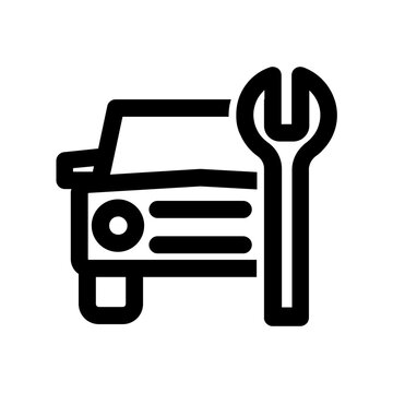 recommend clip art: Car Repair Icon Illustration with Outline Style. Vector Illustration
                    