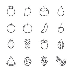set of fruit icons
