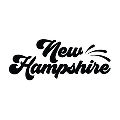 New Hampshire hand lettering design calligraphy vector, New Hampshire text vector trendy typography design