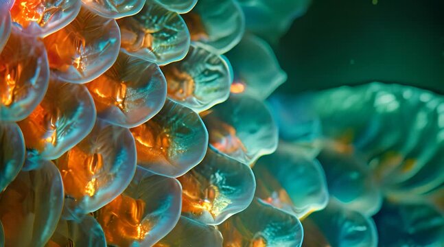 close up of fish scale