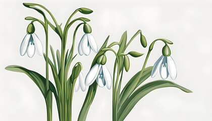 The symbolism of snowdrop flowers
