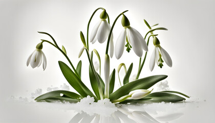 Obraz premium The symbolism of snowdrop flowers