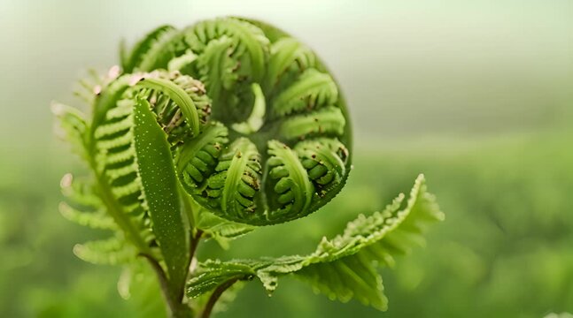 close up of fern leaf