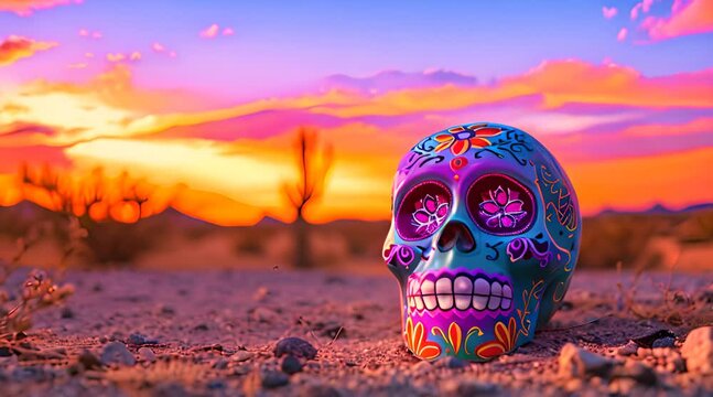 skull in the desert