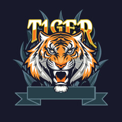 tiger head vector