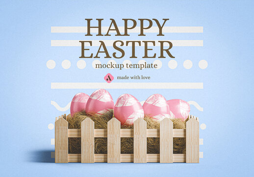Happy Easter Mockup Template