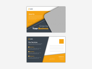 Creative modern corporate business postcard design template