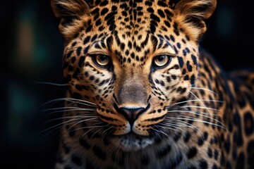 leopard portrait close up wildlife animal