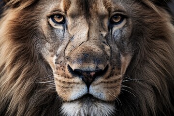 lion portrait close up wildlife animal