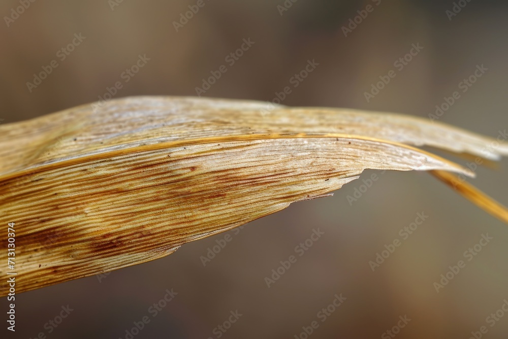Poster a detailed view of a leaf with water droplets. perfect for nature-themed projects or illustrating th
