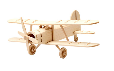 Balsa Wood Aircraft Design on Transparent background