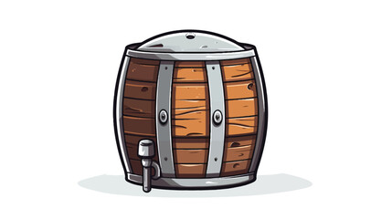 Fototapeta na wymiar Metal beer keg illustration vector