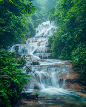 Majestic Jungle Waterfall