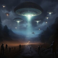 ufo in the night