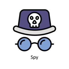 SPY vector Filled outline icon style illustration. EPS 10 File