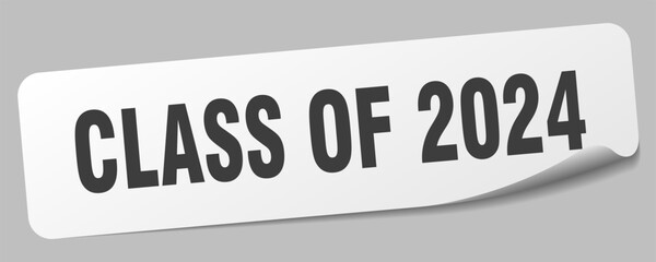 class of 2024 sticker. class of 2024 label