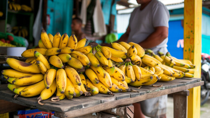 Fresh Bananas at the Street Market