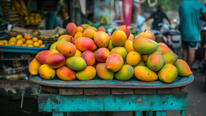 Street Vendor’s Fresh Mangoes