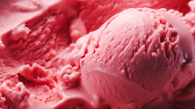 美味しそうなストロベリーアイスクリームの背景