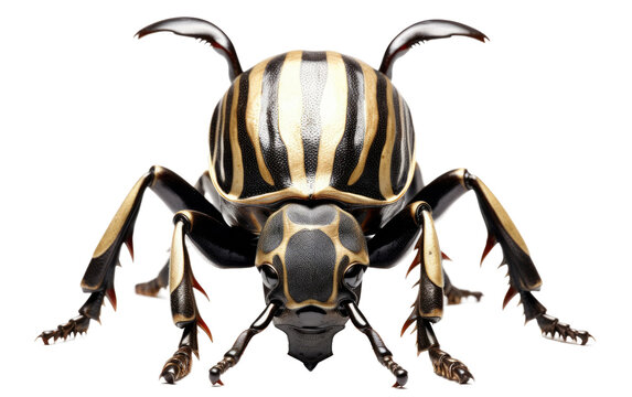 Massive Goliath Beetle on Transparent Background