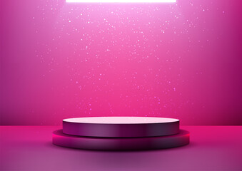 Valentine's Day Dream, 3D Purple Podium Awaits Your Product in Spotlight