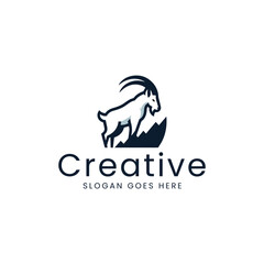 Majestic Mountain Goat Emblem Design