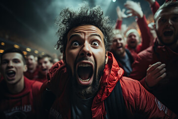 Fototapeta premium Football fans on stadium