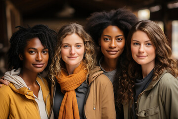 A group of beautiful multi racial people - obrazy, fototapety, plakaty