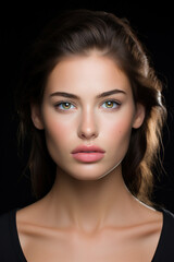 Fototapeta premium Woman with anatomically perfect female face