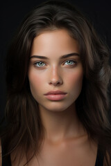 Fototapeta premium Woman with anatomically perfect female face