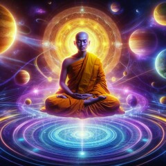 Mandala Monk ilumination planets