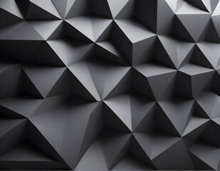 Fototapeta premium Black white dark gray abstract background. Geometric pattern shape. Line triangle polygon angle. Generative AI