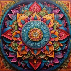 Colorful Mandala Art like a flower