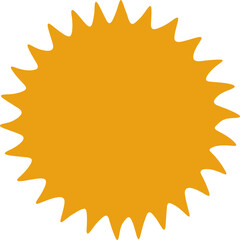 Sun silhouette icon illustration. Sun sign design element.