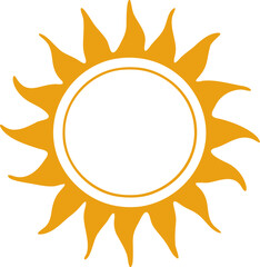 Sun silhouette icon illustration. Sun sign design element.