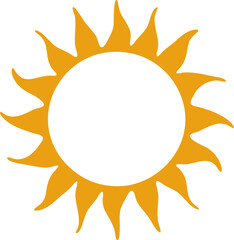 Sun silhouette icon illustration. Sun sign design element.