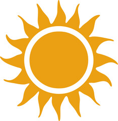 Sun silhouette icon illustration. Sun sign design element.