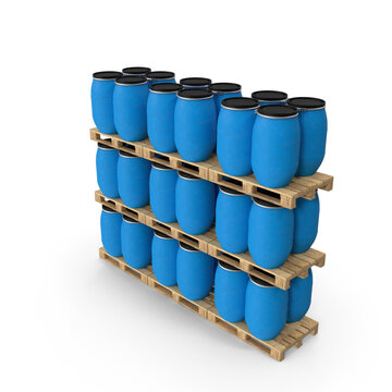 Barrel Plastic Multiple Pallet PNG